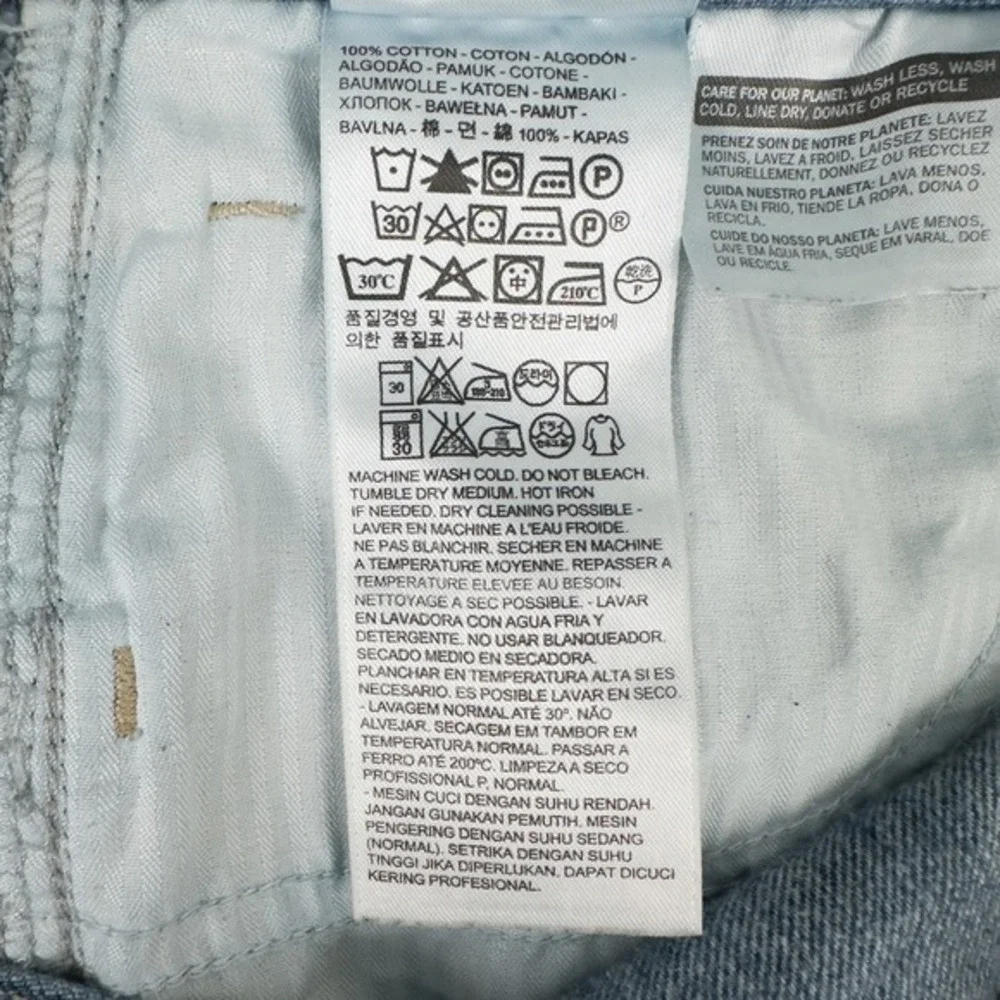Levis 2014 Orange Tab Cut Off Jean Shorts Size 30 High Rise Raw Hem DIY Upcycled